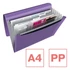Harmonikamappa, A4, PP, 6 rekeszes, ESSELTE "Colour`Breeze", levendula