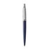 Golyóstoll, 0,7 mm, ezüst színű klip, royal kék tolltest, PARKER, "Royal Jotter", kék