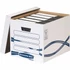 Archiválókonténer, karton, FELLOWES, "Bankers Box Basic Tall", kék-fehér, 10db/cs