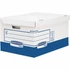 Archiválókonténer, karton, ultra erős, nagy, FELLOWES "Bankers Box Basic", kék-fehér, 10db/cs