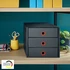 Irattároló, laminált karton, 3 fiókos, LEITZ "Cosy Click&Store", bársonyszürke