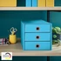Irattároló, laminált karton, 3 fiókos, LEITZ "Cosy Click&Store", nyugodtkék