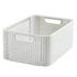 Rattan hatású kosár, 18l, törtfehér, CURVER "Style M"