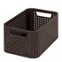 Rattan hatású kosár, 6l, sötétbarna, CURVER "Style S"