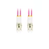 Lanberg FO-LULU-MD41-0020-VT duplex optikai patch kábel 4xLC/UPC csatlakozóval, 50/125 LSZH OM4, 2m