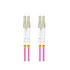 Lanberg FO-LULU-MD41-0050-VT duplex optikai patch kábel 4xLC/UPC csatlakozóval, 50/125 LSZH OM4, 5m