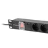 Lanberg PDU-07F-0200-IEC-BK 2m vezetékkel 19"/1U 7xShucko aljzat C14 csatlakozóvéggel fekete elosztósor kapcsolóval