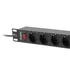 Lanberg PDU-09F-0300-BK 3m vezetékkel 19"/1U 9xShucko aljzat Uni-schuko csatlakozóvéggel fekete elosztósor kapcsolóval