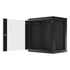 Lanberg WF01-6412-10B 19" 12U SZÉL:600 MÉLY:450 MAG:640 lapraszerelt üvegajtós fekete fali rack szekrény
