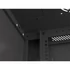 Lanberg WF01-6412-10B 19" 12U SZÉL:600 MÉLY:450 MAG:640 lapraszerelt üvegajtós fekete fali rack szekrény