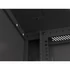 Lanberg WF01-6612-10B 19" 12U SZÉL:600 MÉLY:600 MAG:640 lapraszerelt üvegajtós fekete fali rack szekrény