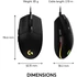 Logitech G203 Lightsync fekete gamer egér