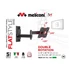 Meliconi FlatStyle EDR100 14"-25" VESA 100x100 dupla karos dönthető, forgatható fali konzol