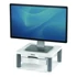 Monitorállvány, fiókkal, FELLOWES "Premium Plus", platinaszürke