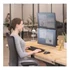 Monitortartó kar, két monitorhoz, FELLOWES, "Platinum Series™ Dual Stacking", fekete