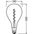 Osram Vintage átlátszó üveg búra/5W/300lm/2000K/E27 LED körte izzó