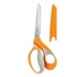 Olló, általános, 23 cm, FISKARS "RazorEdge Softgrip", narancssárga