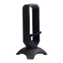 Rampage Fejhallgató állvány - RM-H66 GUARD (fekete, műanyag, USB HUB, Egérkábel tartó, RGB)