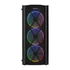 Everest Számítógépház - FLAT MESH (fekete; plexi; ATX; alsó táp; 4x120mm; 1xUSB3.0 + 2xUSB2.0, I/O; porszűrő)