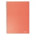 Spirálfüzet, A5, vonalas, 80 lap, ESSELTE "Colour`Breeze", korall