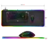 Spirit of Gamer Large fekete RGB LED világító gamer egérpad