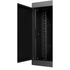 Stalflex RC10-6U-300GB 10" 6U 300 mm mély lapra szerelt fekete üveg ajtós fali rack szekrény
