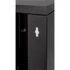 Stalflex RC10-9U-300GB 10" 9U 300 mm mély lapra szerelt fekete üveg ajtós fali rack szekrény