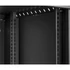 Stalflex RC19-12U-450GB 19" 12U 450 mm mély lapra szerelt fekete üveg ajtós fali rack szekrény