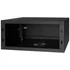 Stalflex RC19-4U-350MB 19" 4U 350 mm mély lapra szerelt fekete fém ajtós fali rack szekrény