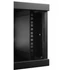 Stalflex RC19-4U-350MB 19" 4U 350 mm mély lapra szerelt fekete fém ajtós fali rack szekrény