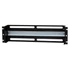 Stalflex VDP19-3U-B 19" 3U DIN sínes fedeles fekete kismegszakító tartó