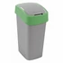 Billenős szelektív hulladékgyűjtő, műanyag, 45 l, CURVER, zöld/szürke