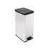 Pedálos szemetes, 40 l, CURVER "Slim Bin", fekete-ezüst