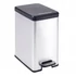 Pedálos szemetes, 25 l, CURVER "Slim Bin", fekete-ezüst