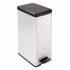 Pedálos szemetes, 40 l, CURVER "Slim Bin", fekete-ezüst