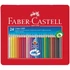 Színes ceruza FABER-CASTELL Grip háromszögletű fémdobozos 24db/készlet