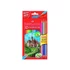Színes ceruza készlet, hatszögletű, FABER-CASTELL, 12 különböző szín + 3 db bicolor ceruza