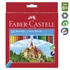 Színes ceruza készlet, hatszögletű, FABER-CASTELL "Classic", 24 különböző szín
