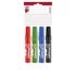 Flipchart marker készlet, 1-4 mm, vágott, ICO "Artip 12", 4 különböző szín