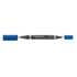 Alkoholos marker, F/M, 0,6/1,5 mm, kúpos, kétvégű, STAEDTLER "Lumocolor Duo 348", kék