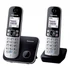 Telefon, vezeték nélküli, telefonpár, PANASONIC "KX-TG6812PDB Duo", fekete