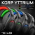 The G-Lab Fejhallgató - KORP YTTRIUM (mikrofon, 3,5 Jack, hangerőszabályzó, nagy-párnás, RGB, fekete)