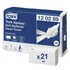 Kéztörlő, Interfold hajtás, 2rétegű, 21csom/krt, 180lap, H2 rendszer, Advanced, TORK "Xpress® Soft Multifold", fehér