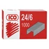Tűzőkapocs, 24/6, ICO, 1000db/doboz