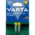 Tölthető elem, AAA mikro, 2x1000 mAh, előtöltött, VARTA "Power"