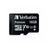 Memóriakártya, microSDHC, 16GB, CL10/U1, 45/10 MB/s, adapter, VERBATIM "Premium"