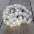 Zúzmara alakú 3cm/12m/IPX3 szabványos/meleg fehér/100db LED-es/napelemes fénydekoráció