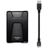 ADATA AHD650 2,5" 1TB USB3.1 ütésálló fekete külső winchester