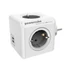 Elosztó, 4 aljzat, 2 USB csatlakozó, ALLOCACOC "PowerCube Original USB DE", fehér-szürke