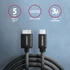 Axagon BUMM3-CM10AB micro USB 3.2 Gen 1 B - USB C 1 m fekete kábel